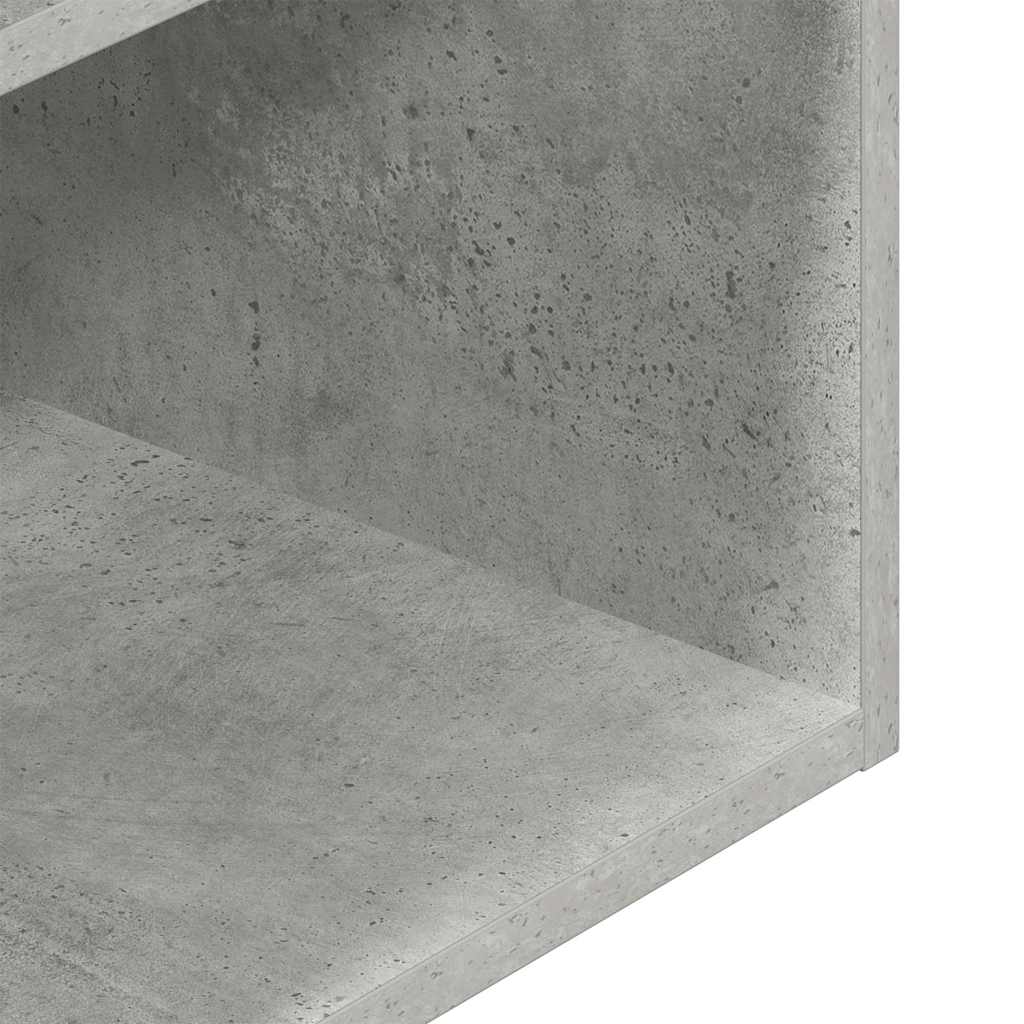 vidaXL Nachttische mit Schublade 2 Stk. Betongrau 35x34x66,5 cm