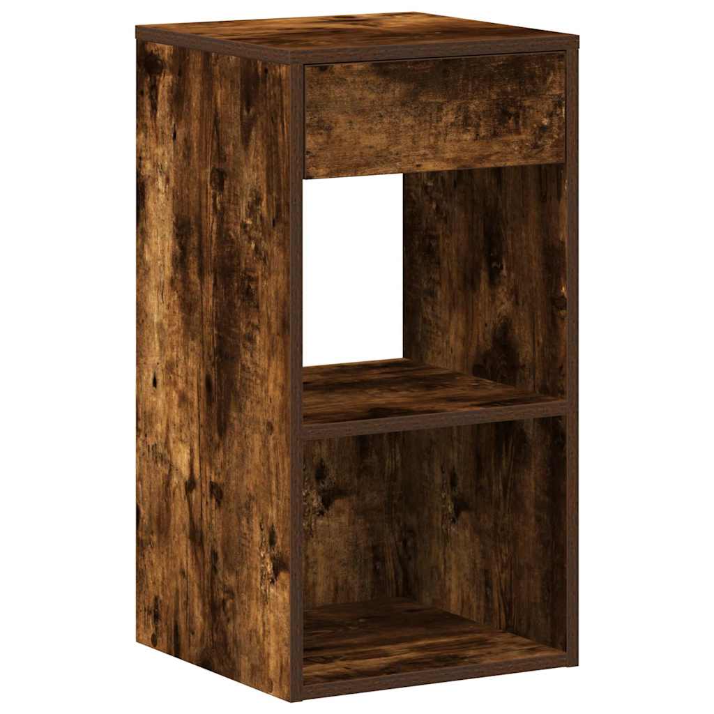vidaXL Nachttische mit Schublade 2 Stk. Räuchereiche 35x34x66,5 cm