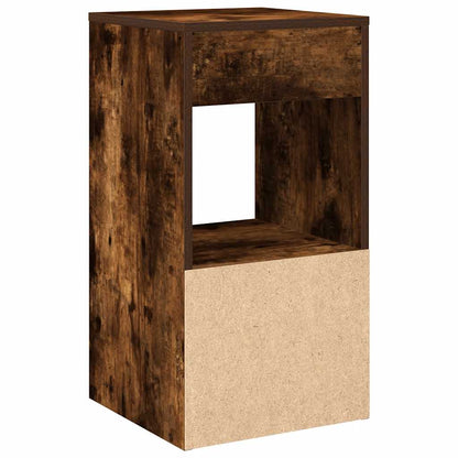vidaXL Nachttische mit Schublade 2 Stk. Räuchereiche 35x34x66,5 cm