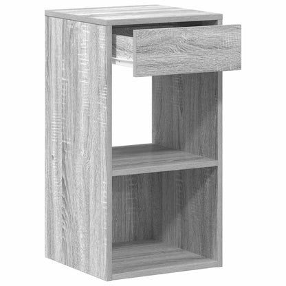 vidaXL Nachttische mit Schublade 2 Stk. Grau Sonoma 35x34x66,5 cm