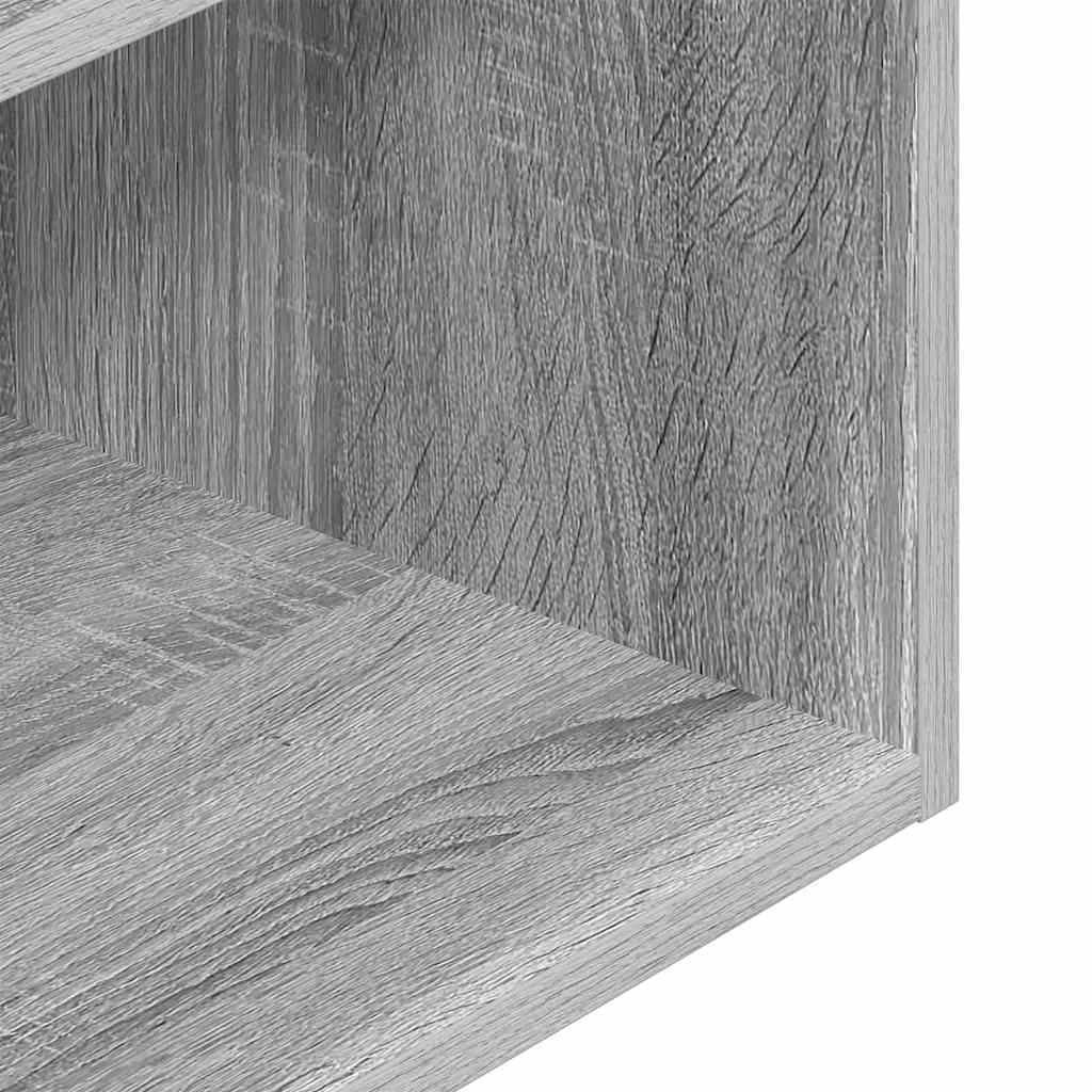 vidaXL Nachttische mit Schublade 2 Stk. Grau Sonoma 35x34x66,5 cm