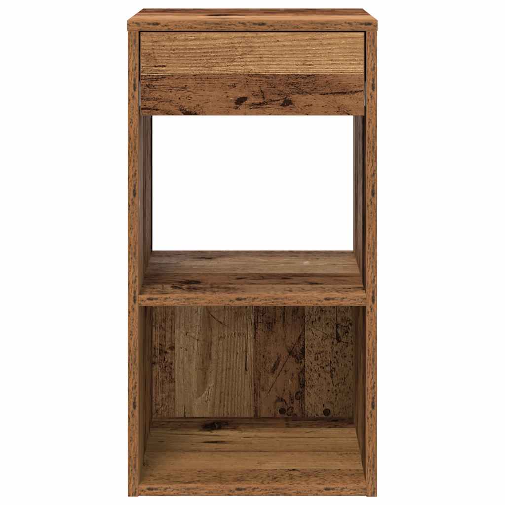 vidaXL Nachttische mit Schubladen 2 Stk. Altholz-Optik 35x34x66,5 cm