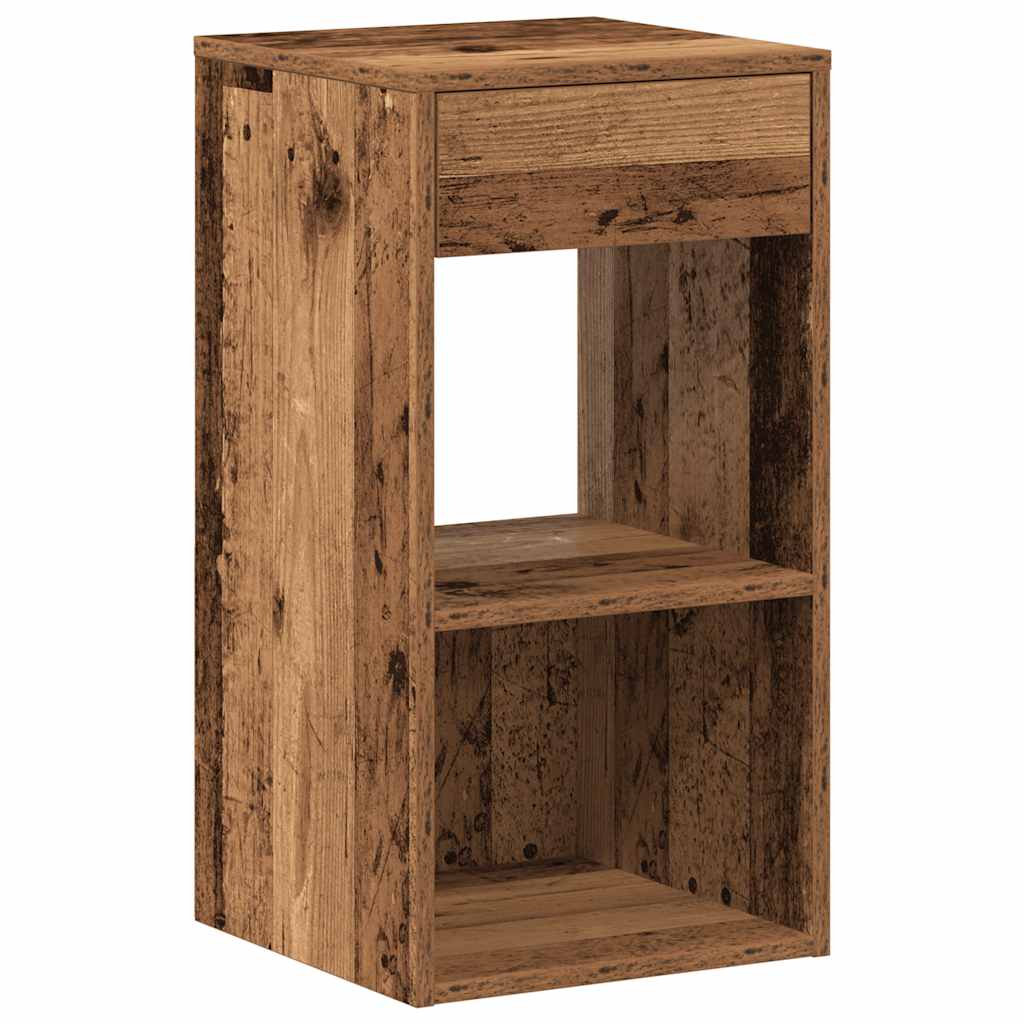 vidaXL Nachttische mit Schubladen 2 Stk. Altholz-Optik 35x34x66,5 cm