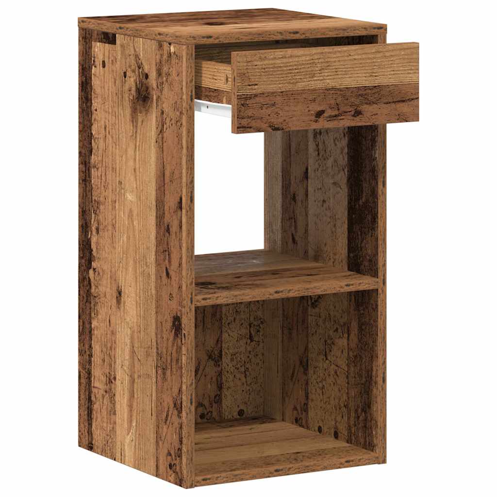vidaXL Nachttische mit Schubladen 2 Stk. Altholz-Optik 35x34x66,5 cm