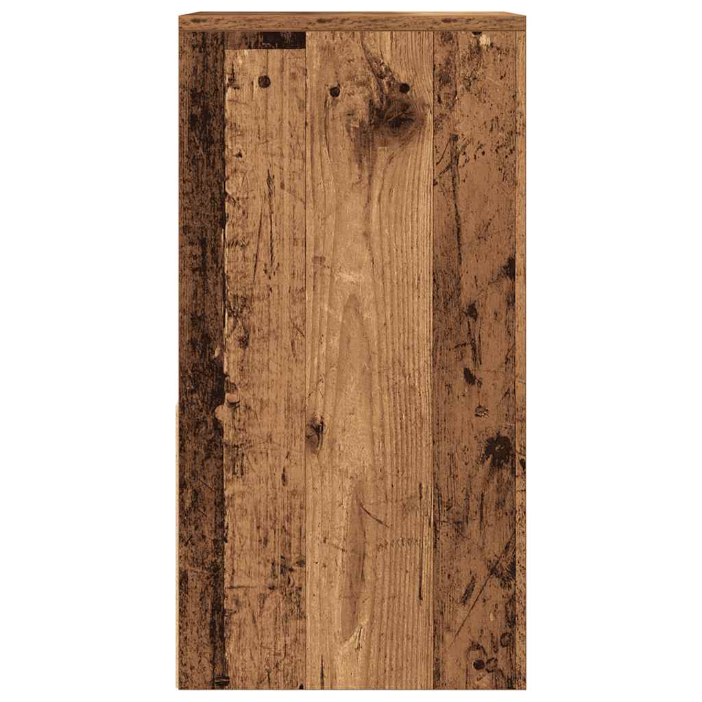 vidaXL Nachttische mit Schubladen 2 Stk. Altholz-Optik 35x34x66,5 cm