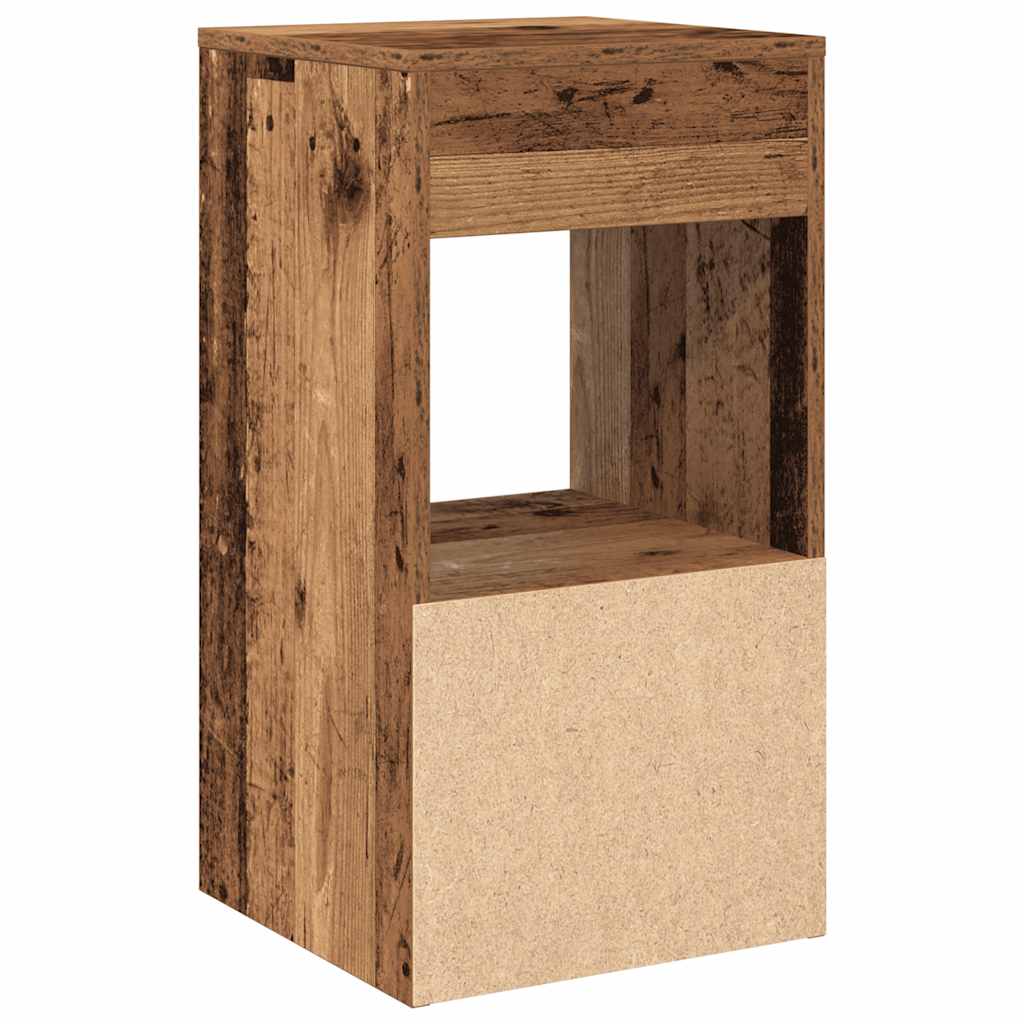 vidaXL Nachttische mit Schubladen 2 Stk. Altholz-Optik 35x34x66,5 cm