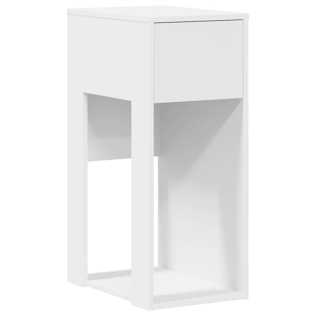 vidaXL Meuble informatique avec tiroir Blanc 30x44x74 cm