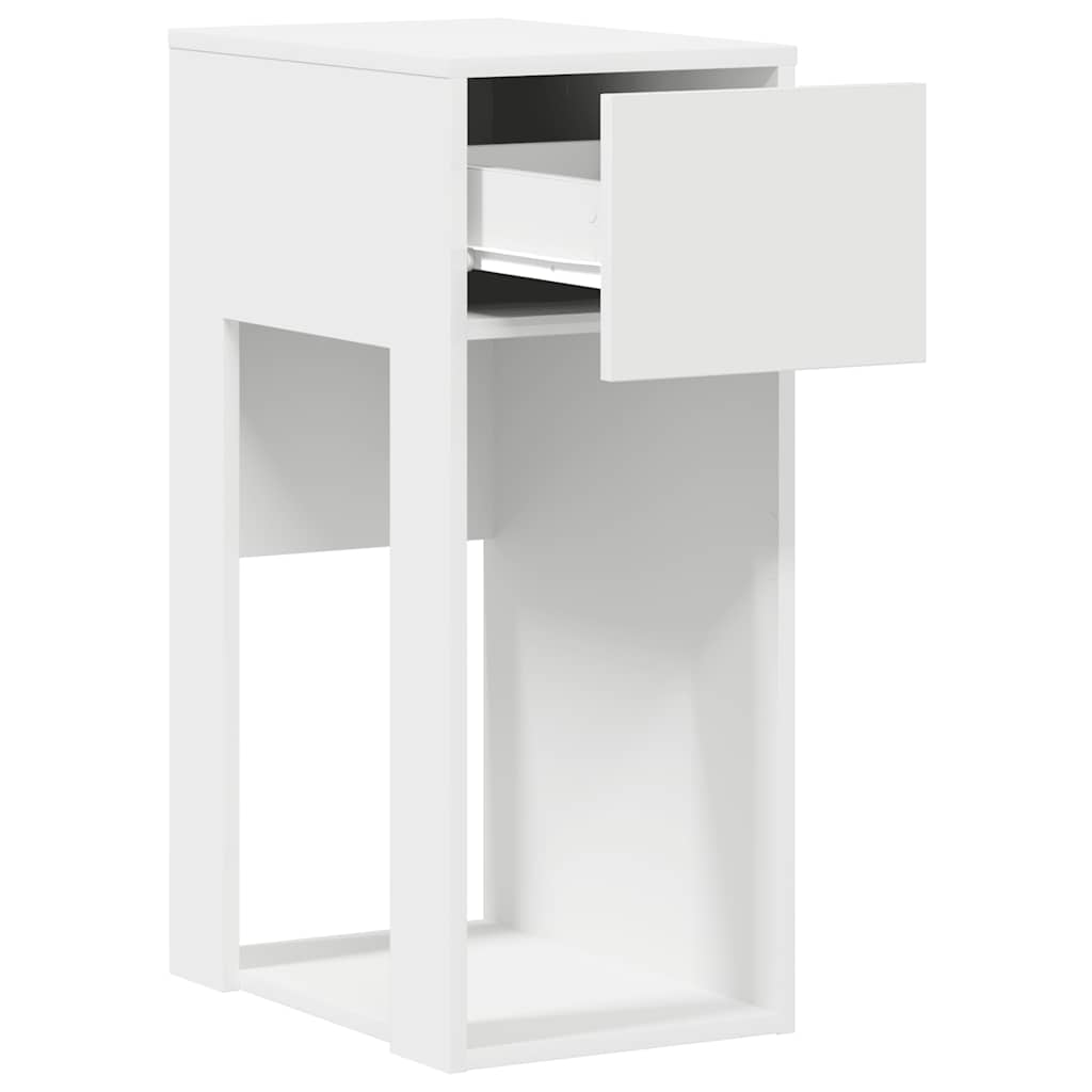 vidaXL Meuble informatique avec tiroir Blanc 30x44x74 cm