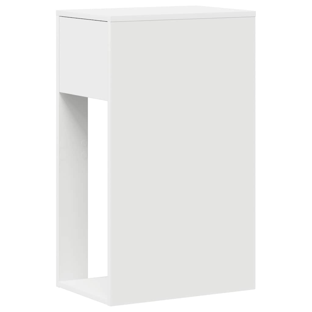vidaXL Meuble informatique avec tiroir Blanc 30x44x74 cm