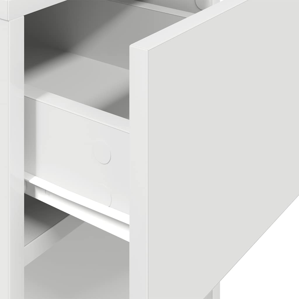 vidaXL Meuble informatique avec tiroir Blanc 30x44x74 cm
