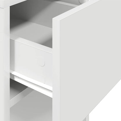 vidaXL Meuble informatique avec tiroir Blanc 30x44x74 cm
