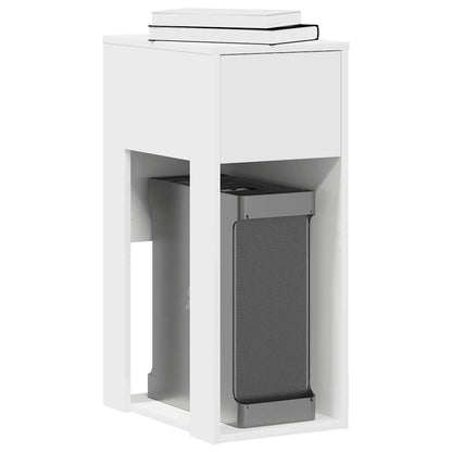 vidaXL Meuble informatique avec tiroir Blanc 30x44x74 cm