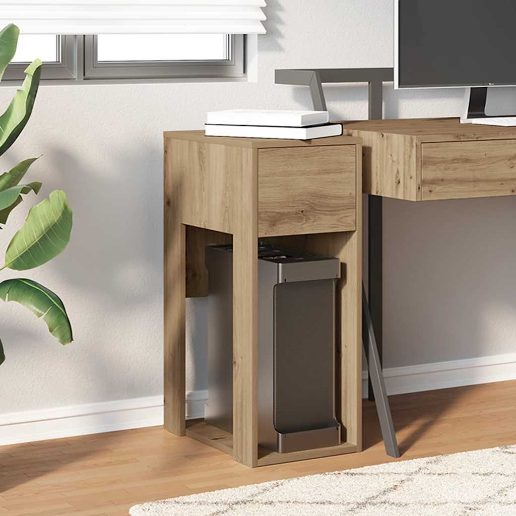 vidaXL Meuble d'ordinateur avec tiroir chêne artisan 30x44x74 cm