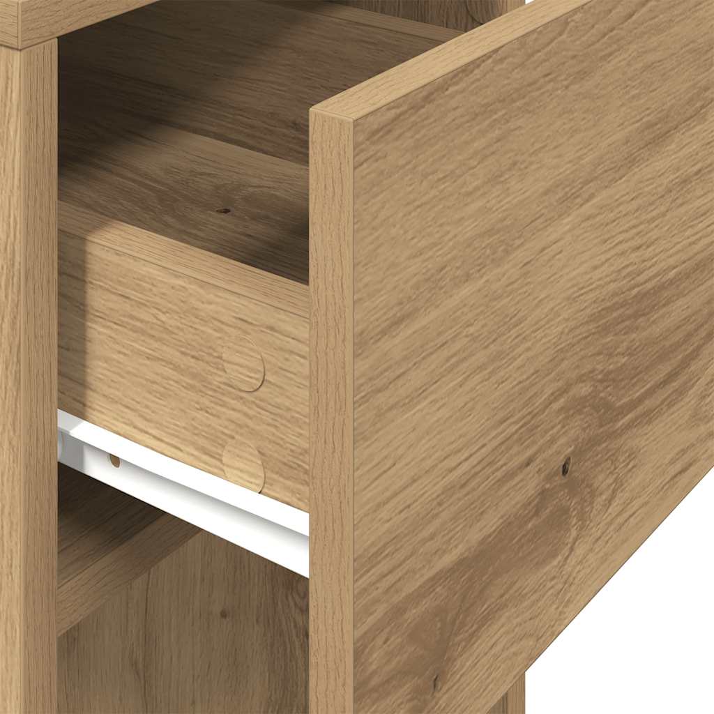 vidaXL Meuble d'ordinateur avec tiroir chêne artisan 30x44x74 cm