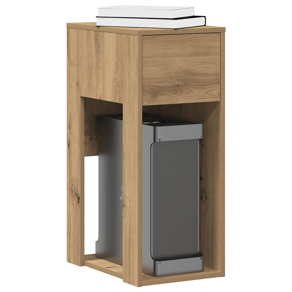 vidaXL Meuble d'ordinateur avec tiroir chêne artisan 30x44x74 cm