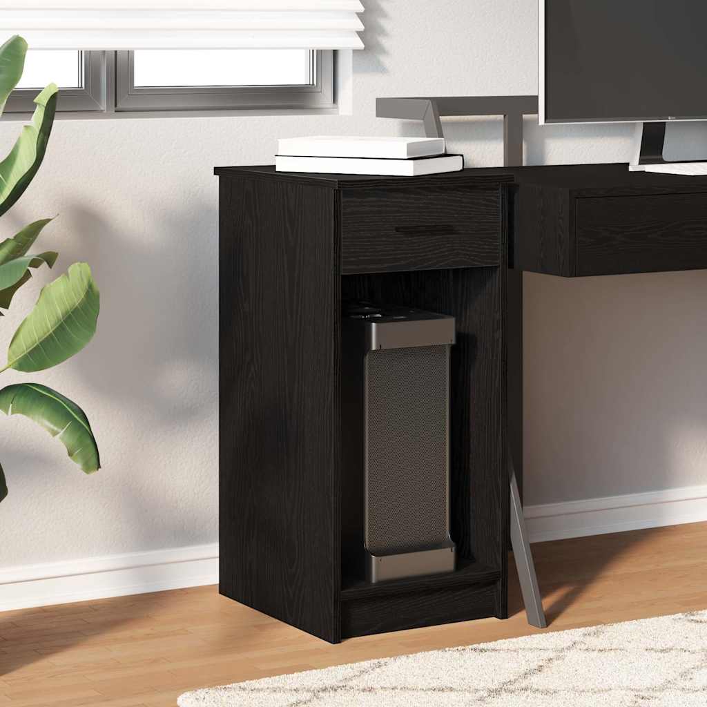 vidaXL Computerschrank mit Schublade Schwarz 35x45x77 cm