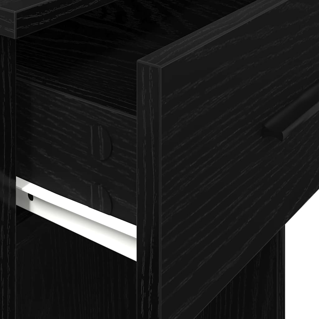vidaXL Computerschrank mit Schublade Schwarz 35x45x77 cm