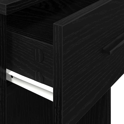 vidaXL Computerschrank mit Schublade Schwarz 35x45x77 cm