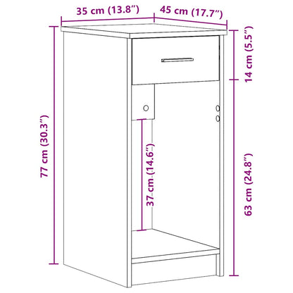 vidaXL Computerschrank mit Schublade Sonoma-Eiche 35x45x77 cm