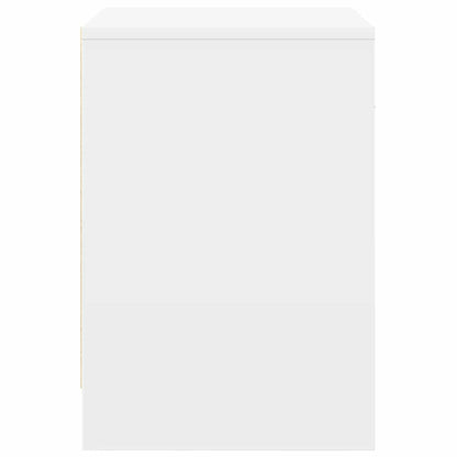 Nachttische 2 Stk. mit Schublade Weiß 40x34x50 cm