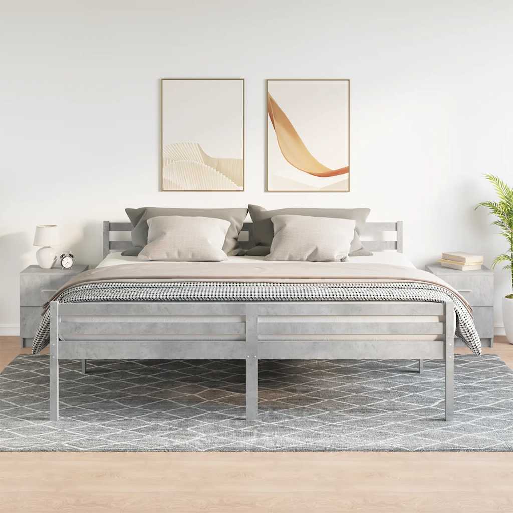 Nachttische 2 Stk. mit 2 Schubladen Betongrau 40x36x50 cm