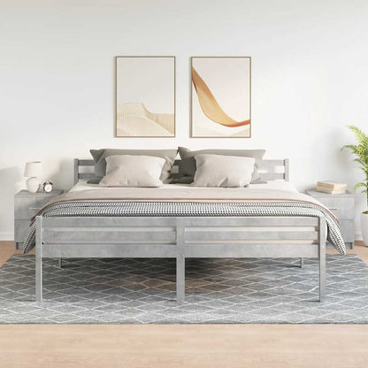 Nachttische 2 Stk. mit 2 Schubladen Betongrau 40x36x50 cm