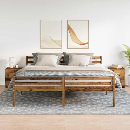 Nachttische 2 Stk. mit 2 Schubladen Altholz-Optik 40x36x50 cm