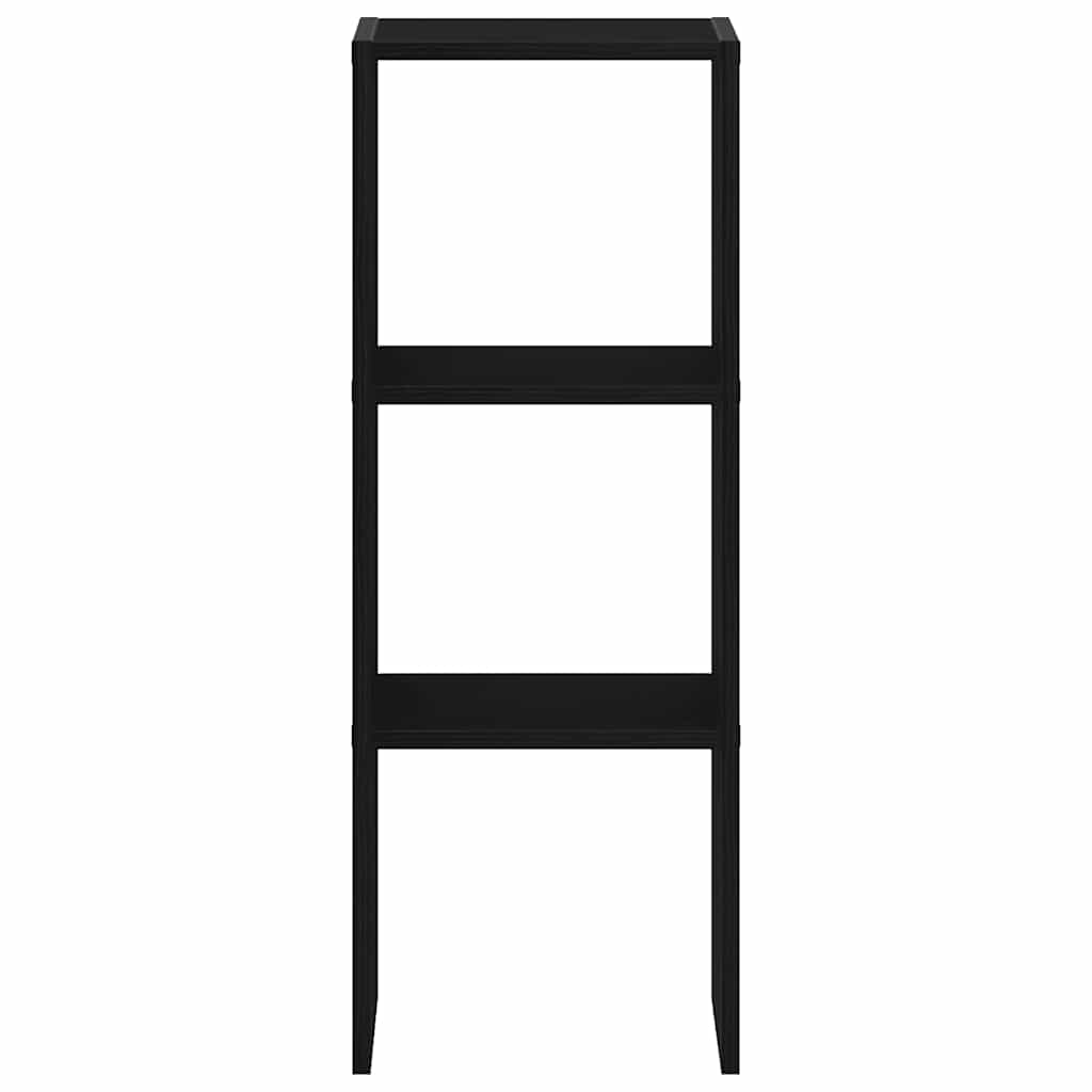 vidaXL Bücherregal Stapelbar Schwarz Eichen-Optik 30x30x80 cm