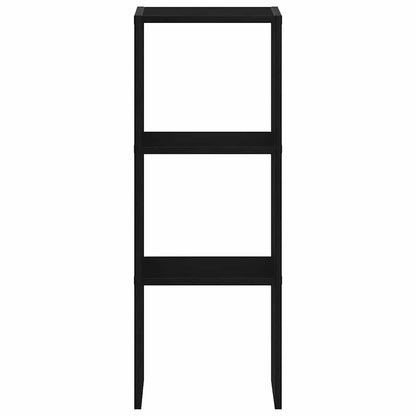 vidaXL Bücherregal Stapelbar Schwarz Eichen-Optik 30x30x80 cm