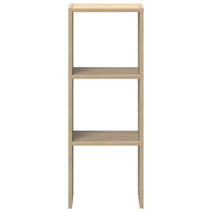 vidaXL Bücherregal Stapelbar Sonoma-Eiche 30x30x80 cm Holzwerkstoff