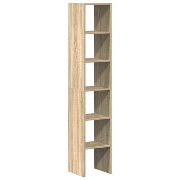 vidaXL Bücherregale 2 Stk. Stapelbar Sonoma-Eiche 30x30x80 cm