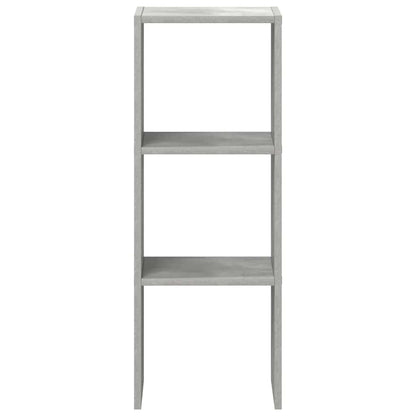 vidaXL Bücherregal Stapelbar Betongrau 30x30x80 cm Holzwerkstoff