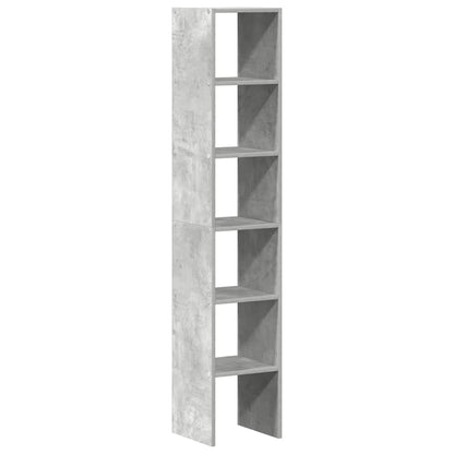 vidaXL Bücherregale 2Stk. Stapelbar Betongrau 30x30x80cm Holzwerkstoff