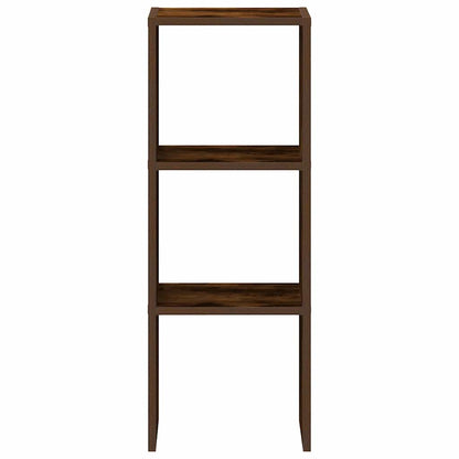 vidaXL Bücherregal Stapelbar Räuchereiche 30x30x80 cm Holzwerkstoff