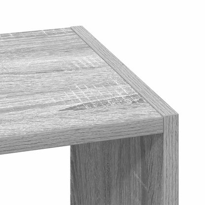 vidaXL Bücherregale 2 Stk. Stapelbar Grau Sonoma 30x30x80 cm