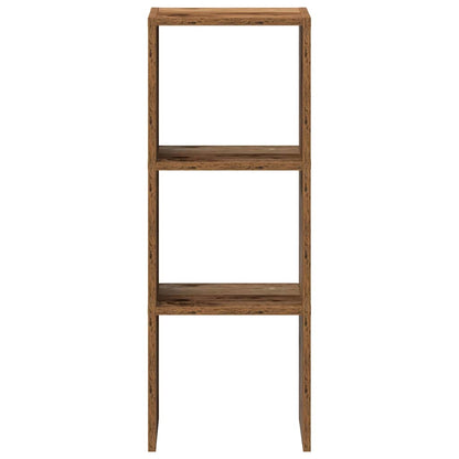 vidaXL Bücherregal Stapelbar Altholz-Optik 30x30x80 cm Holzwerkstoff