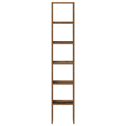 vidaXL Bücherregale 2 Stk. Stapelbar Altholz-Optik 30x30x80 cm