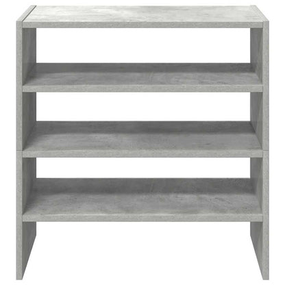 vidaXL Schuhregale 2 Stk. Stapelbar Betongrau 60x30x30,5 cm