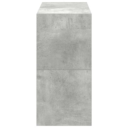 vidaXL Schuhregale 2 Stk. Stapelbar Betongrau 60x30x30,5 cm