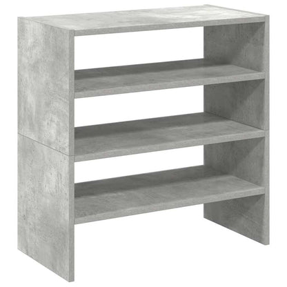 vidaXL Schuhregale 2 Stk. Stapelbar Betongrau 60x30x30,5 cm