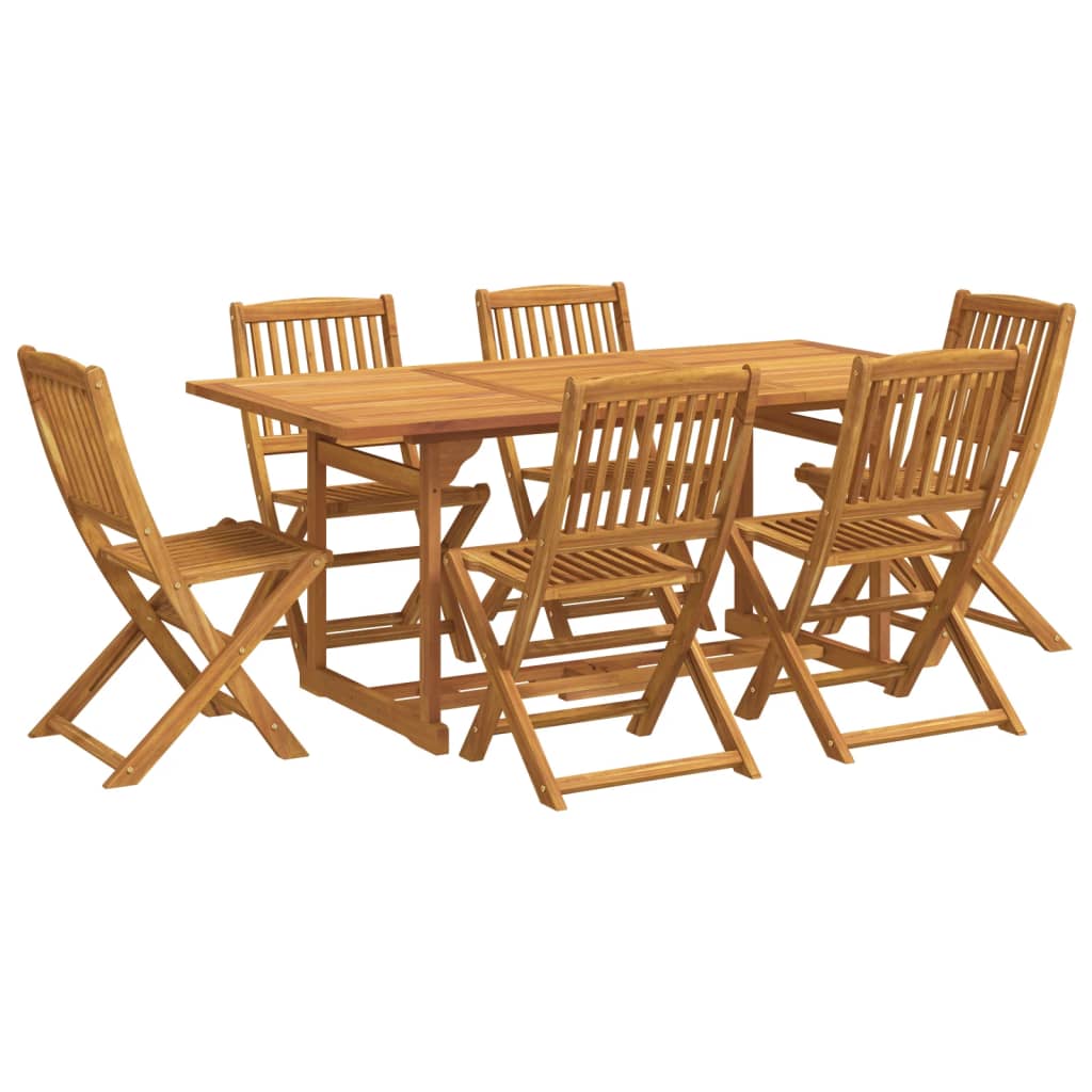 vidaXL Ensemble de salle à manger de jardin 7 pcs 180x90x75 cm Bois d'acacia massif