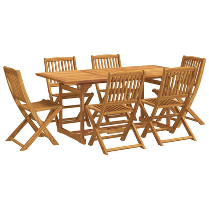 vidaXL Ensemble de salle à manger de jardin 7 pcs 180x90x75 cm Bois d'acacia massif