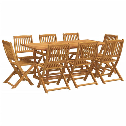 vidaXL Salon de jardin à dîner 9 pcs 180x90x75 cm Bois d'acacia massif