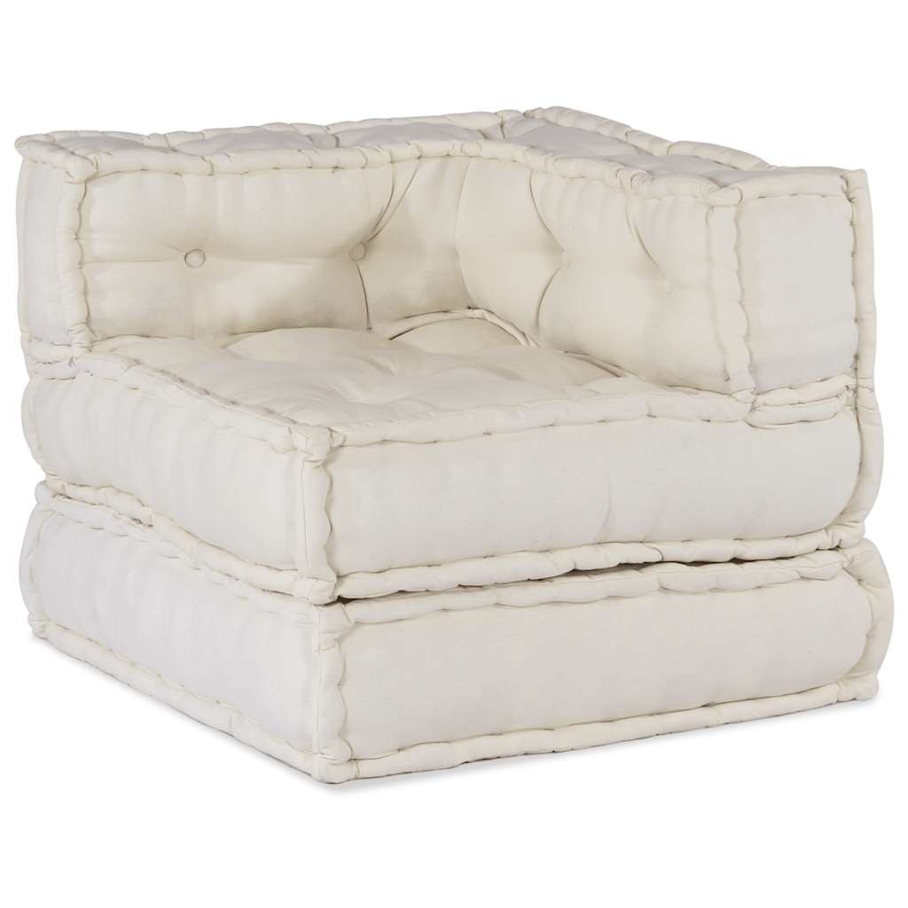 vidaXL Élément de canapé modulaire crème 70x70x54 cm Tissu