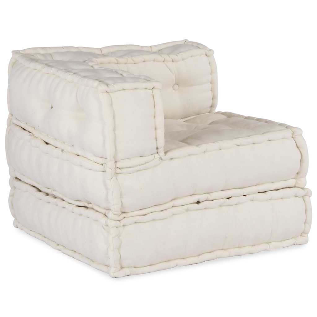 vidaXL Élément de canapé modulaire crème 70x70x54 cm Tissu
