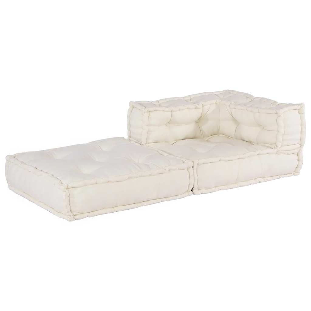 vidaXL Élément de canapé modulaire crème 70x70x54 cm Tissu