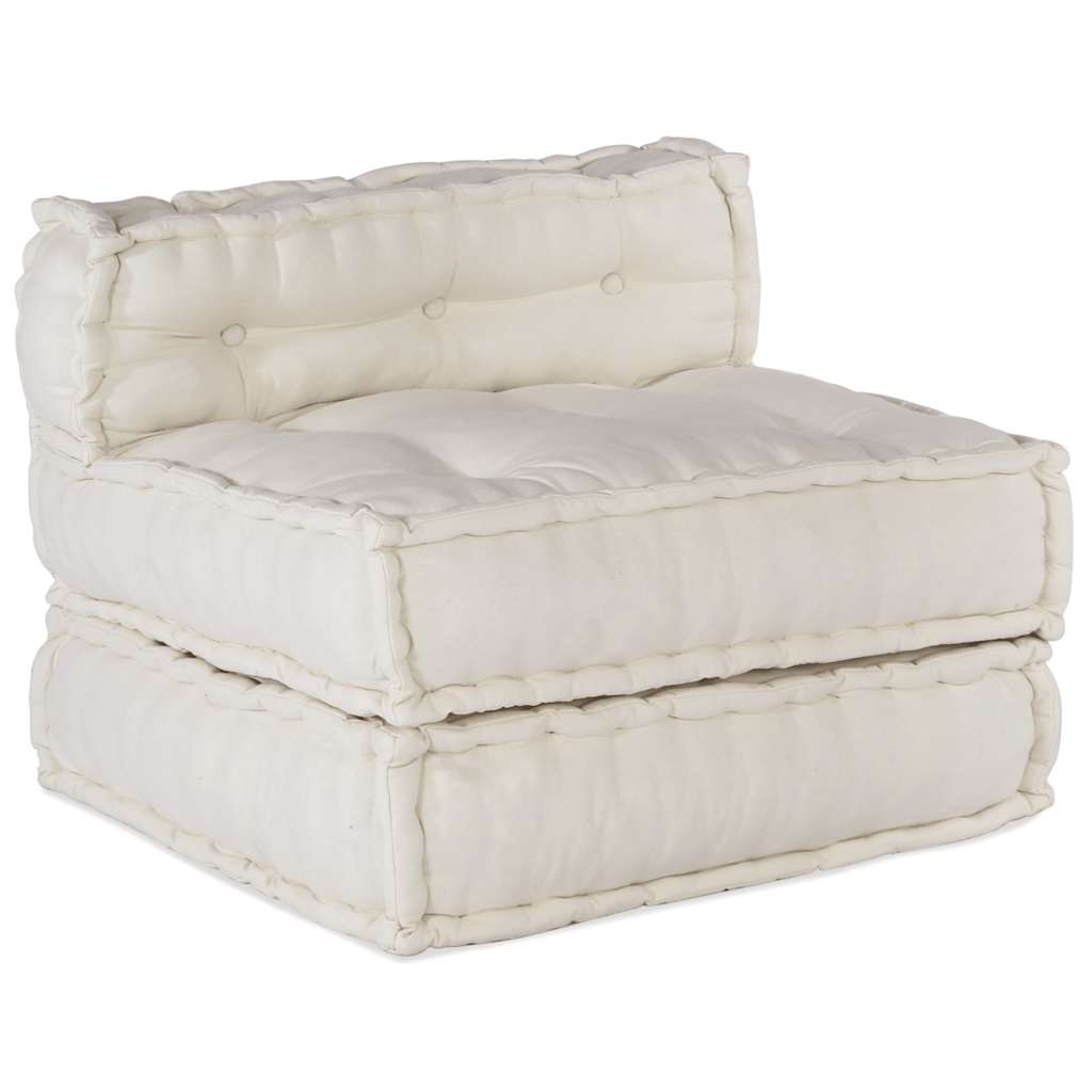 vidaXL Modulares Sofaelement Creme 70x70x54 cm Stoff