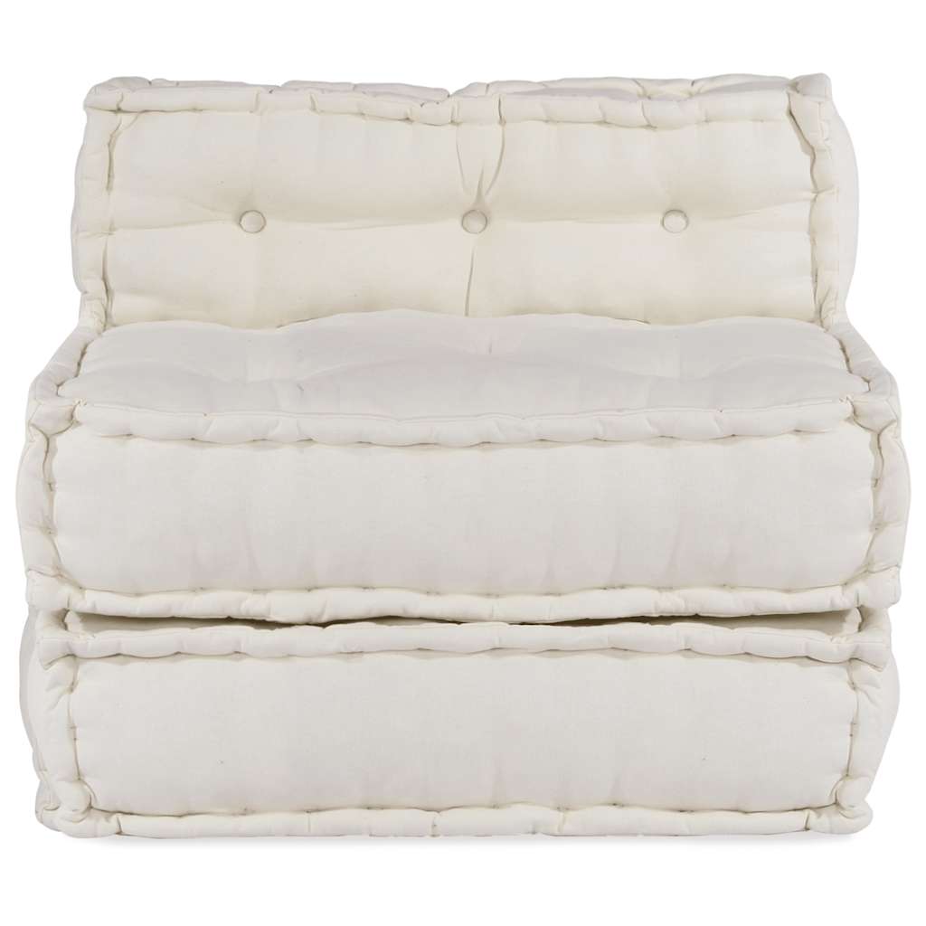 vidaXL Modulares Sofaelement Creme 70x70x54 cm Stoff