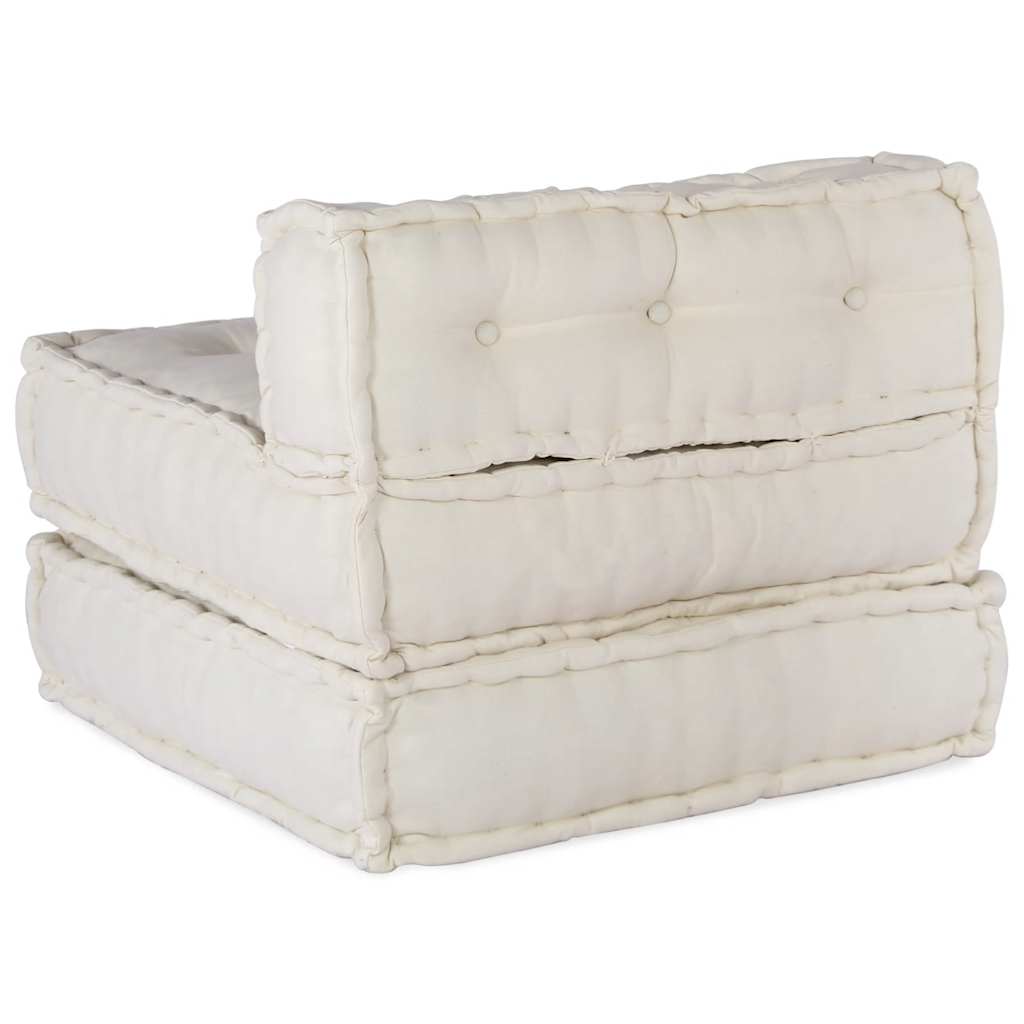 vidaXL Modulares Sofaelement Creme 70x70x54 cm Stoff