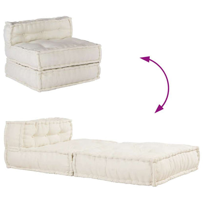 vidaXL Modulares Sofaelement Creme 70x70x54 cm Stoff